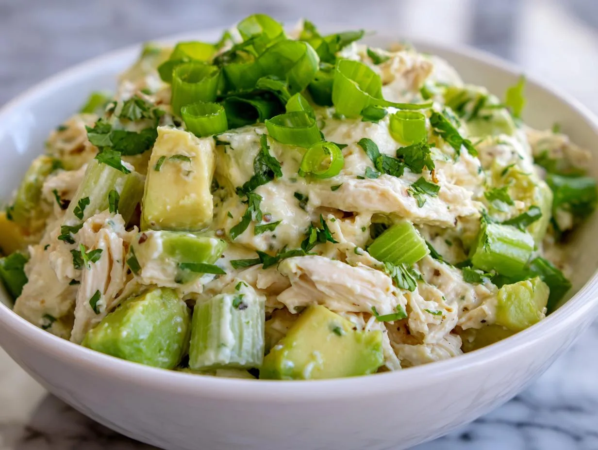 Delicious and Creamy Avocado Lime Chicken Salad Bowl Recipe in 15 Minutes