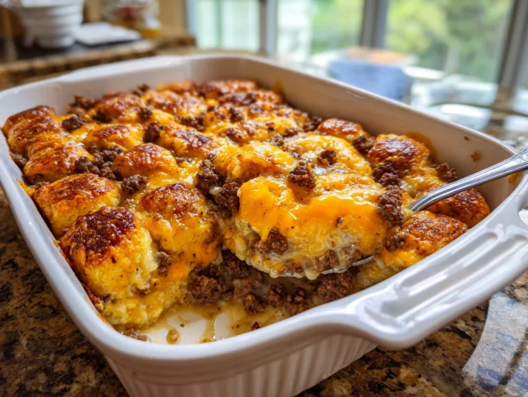 Biscuits and Gravy Breakfast Casserole