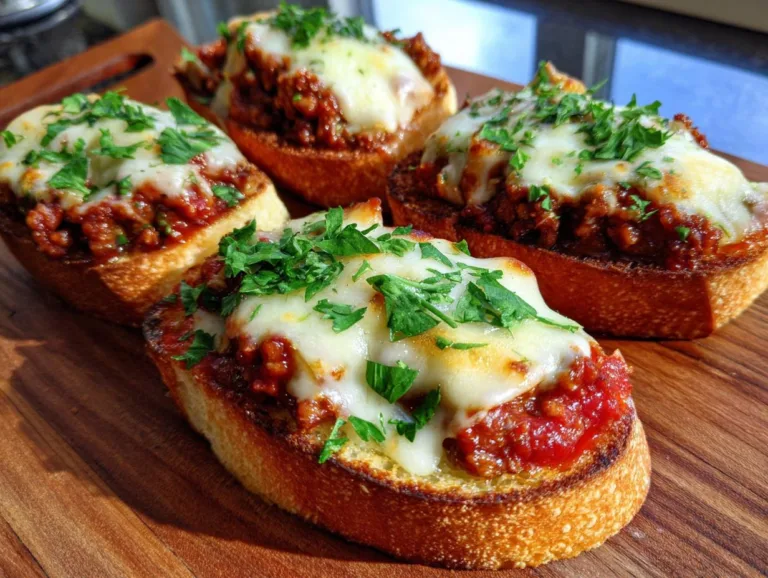 Cheesy Garlic Bread Sloppy Joes