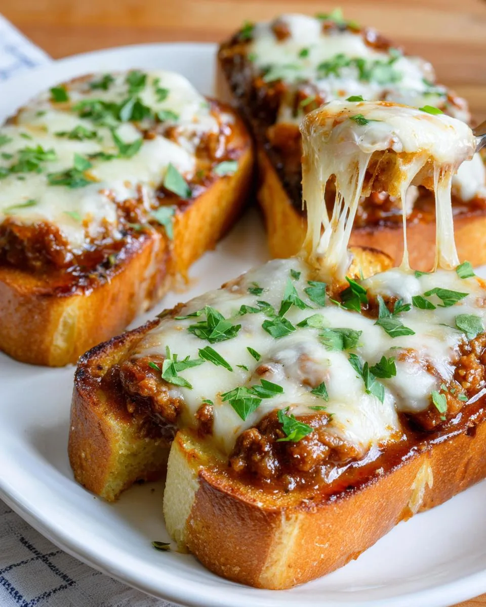 Cheesy Sloppy Joe Toasts - detail 4