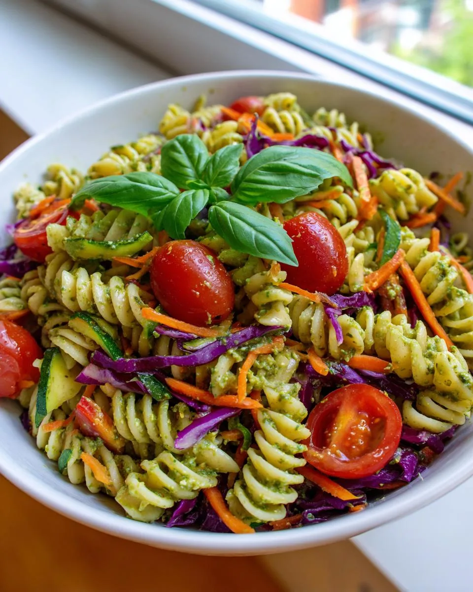 Cottage Cheese Pesto Pasta Salad - detail 3