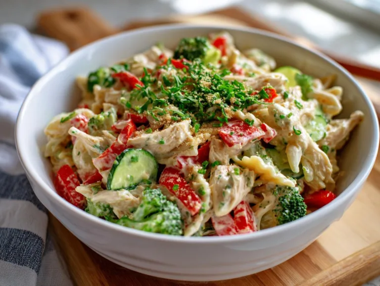 Creamy Ranch Protein Pasta Salad