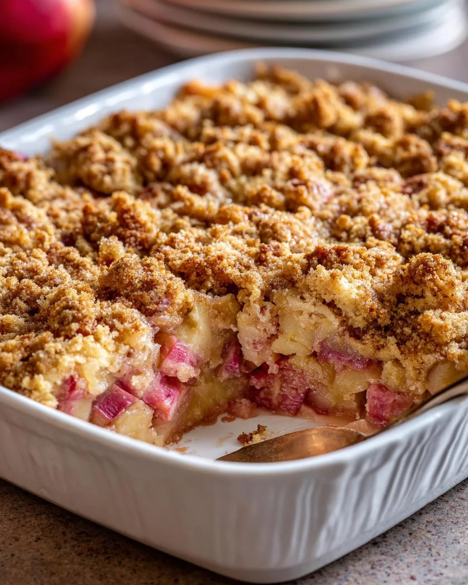 Easy Moist Rhubarb Cake Recipe - detail 3