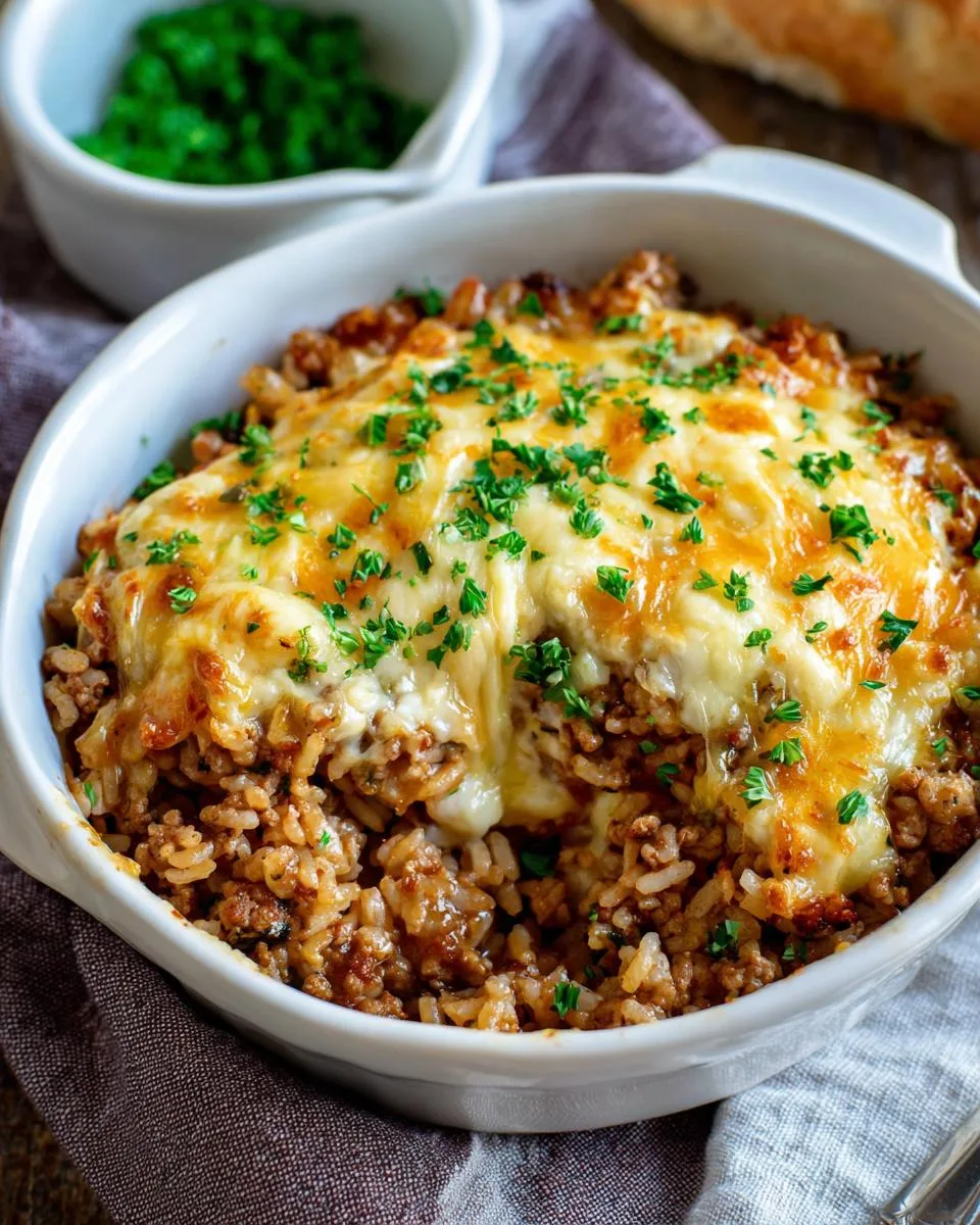 French Onion Ground Beef Rice - detail 3