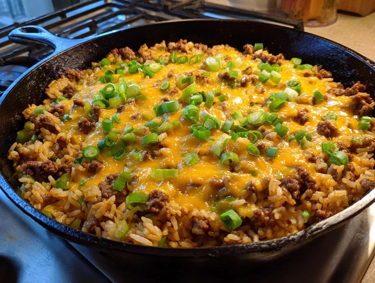 45-Minute Ground Beef Rice Skillet Your Family Will Devour