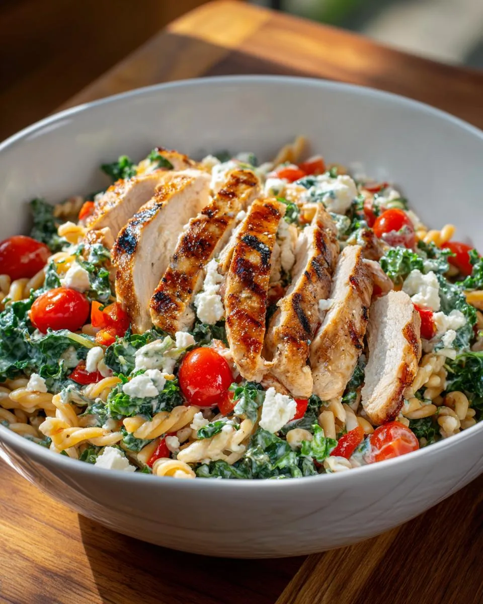 High Protein Chicken Pasta Salad - detail 4