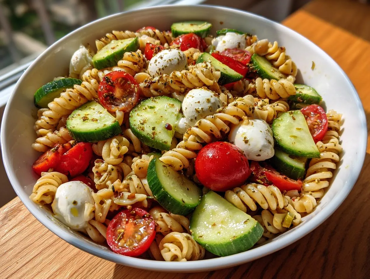 35g High Protein Chickpea Pasta Salad You’ll Obsess Over