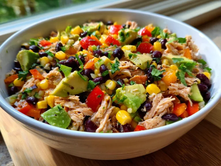 High Protein Cowboy Caviar Chicken Salad