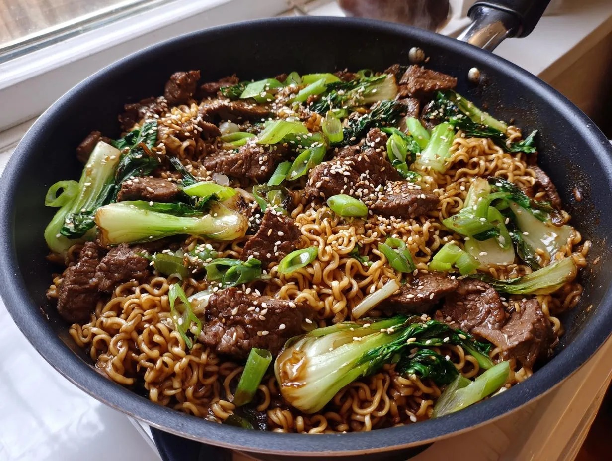15-Minute One Pan Beef Ramen Noodles That Slay Hunger
