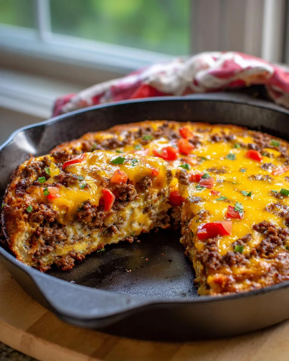 One Pan Cheeseburger Pie Dinner - detail 3