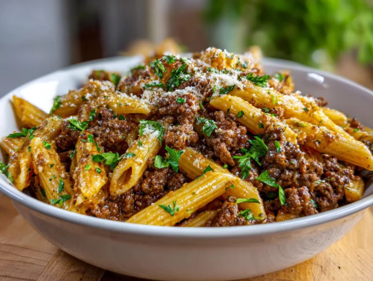 One Pot Creamy Beef Garlic