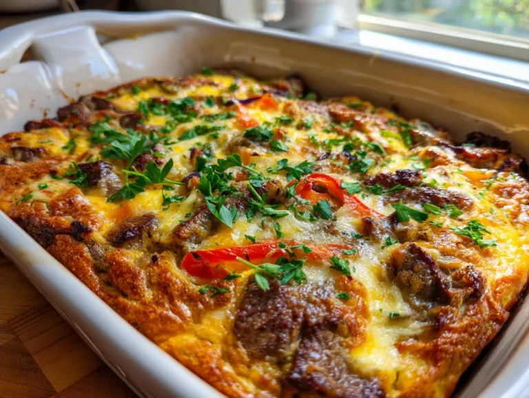 Philly Cheesesteak Breakfast Casserole