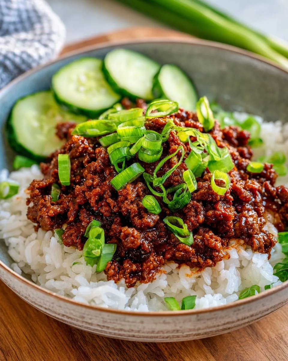 Quick Korean Ground Beef Bowls - detail 4