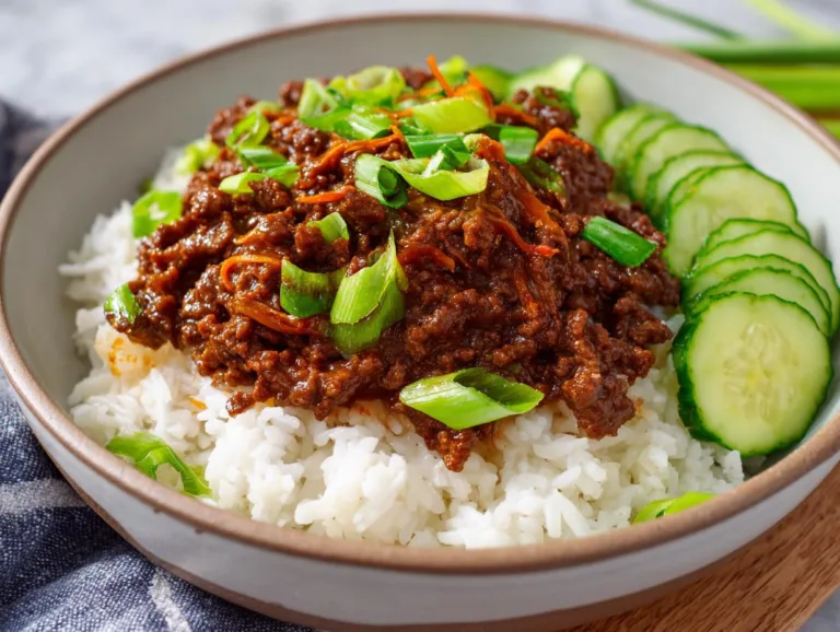 Quick Korean Ground Beef Bowls