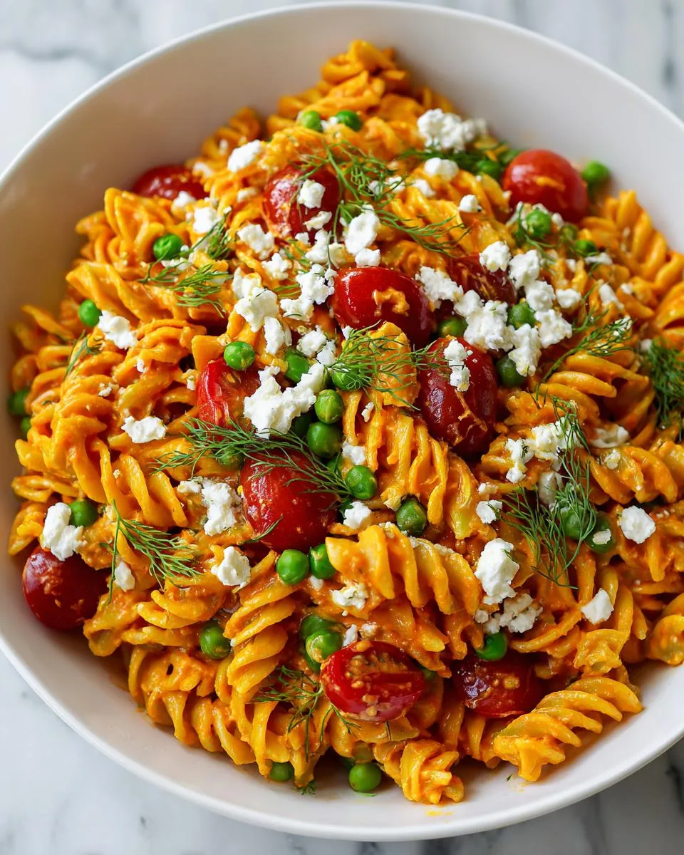Roasted Pepper Cottage Cheese Pasta - detail 3
