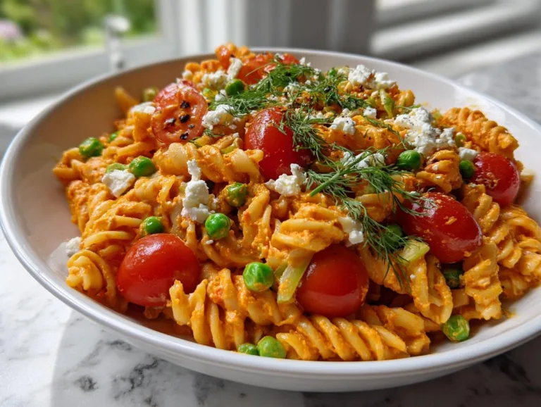 Roasted Pepper Cottage Cheese Pasta