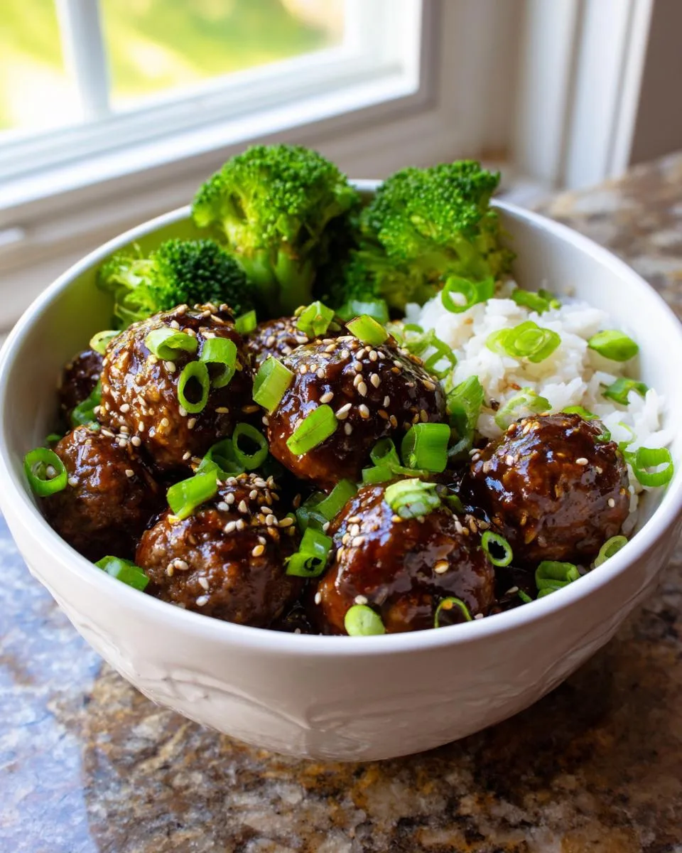 Sticky Mongolian Beef Meatballs - detail 3