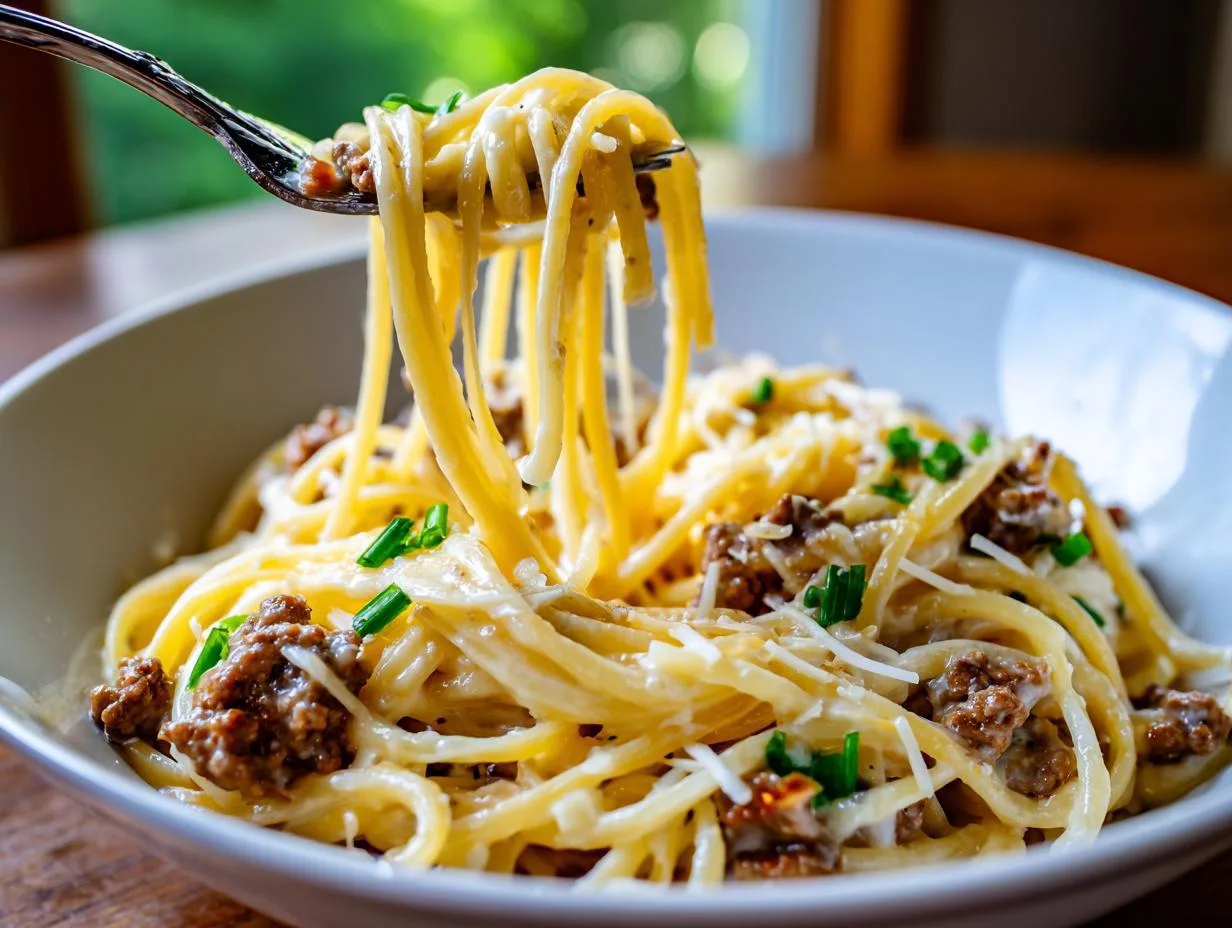 5-Star Stovetop Creamy Ground Beef Pasta Everyone Craves