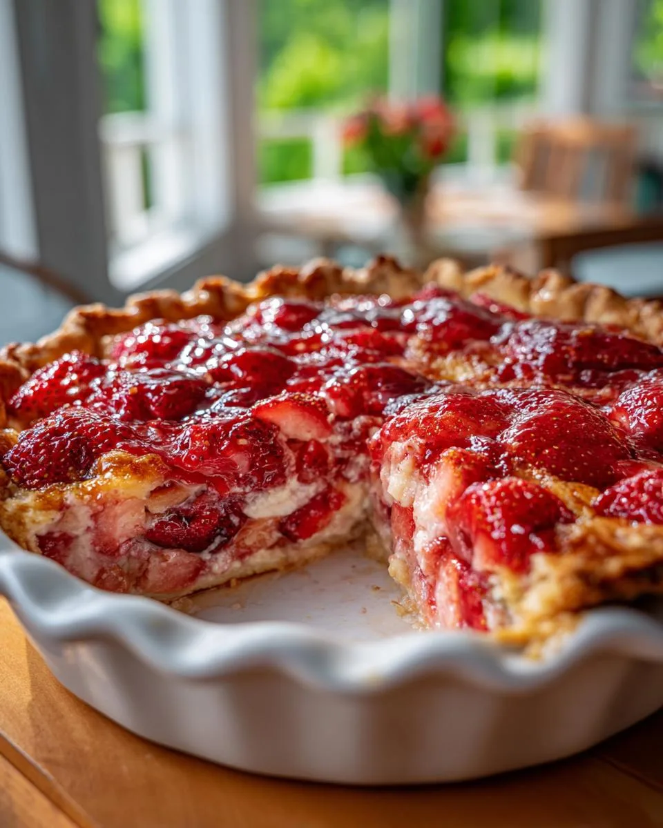 Strawberry Rhubarb Custard Pie Recipe - detail 4
