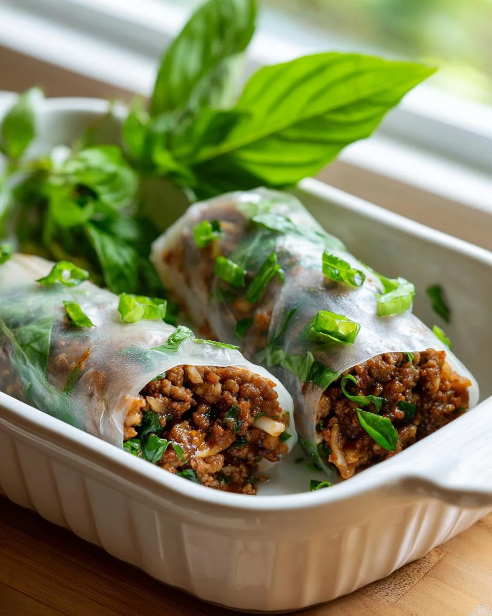 Thai Basil Beef Rolls - detail 4