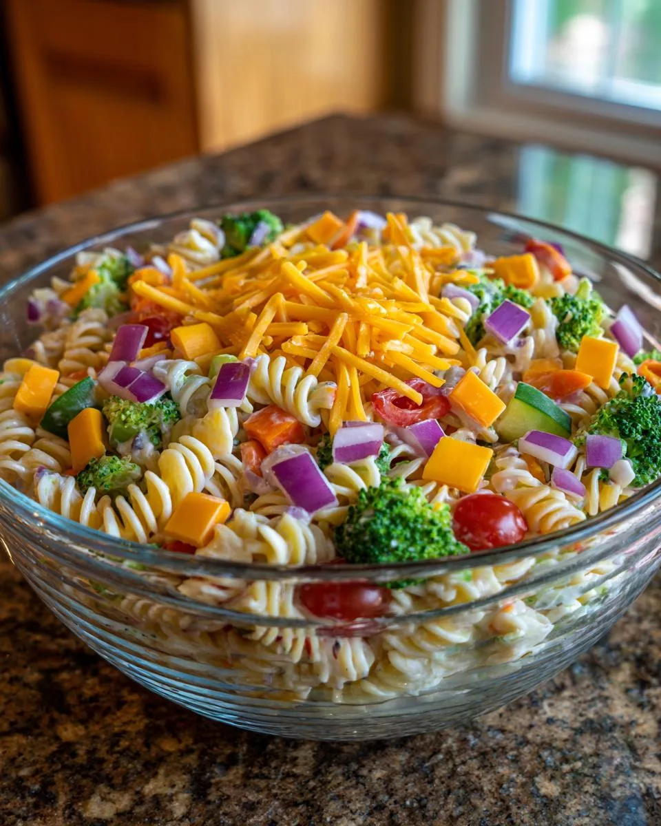 Veggie Cottage Cheese Pasta Salad - detail 3