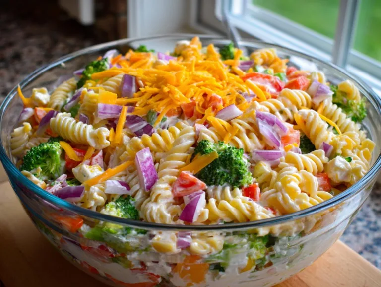Veggie Cottage Cheese Pasta Salad