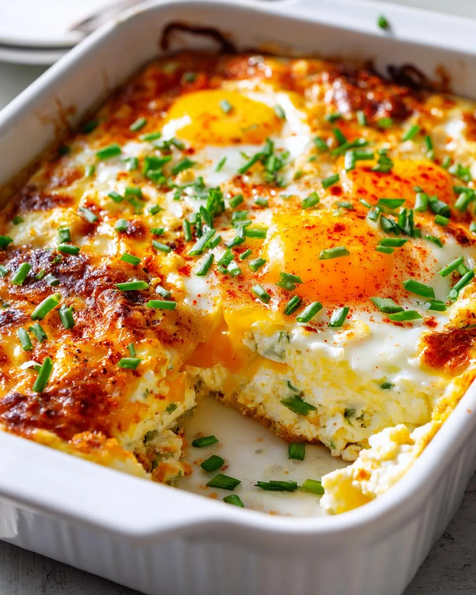 baked cottage cheese eggs - detail 3