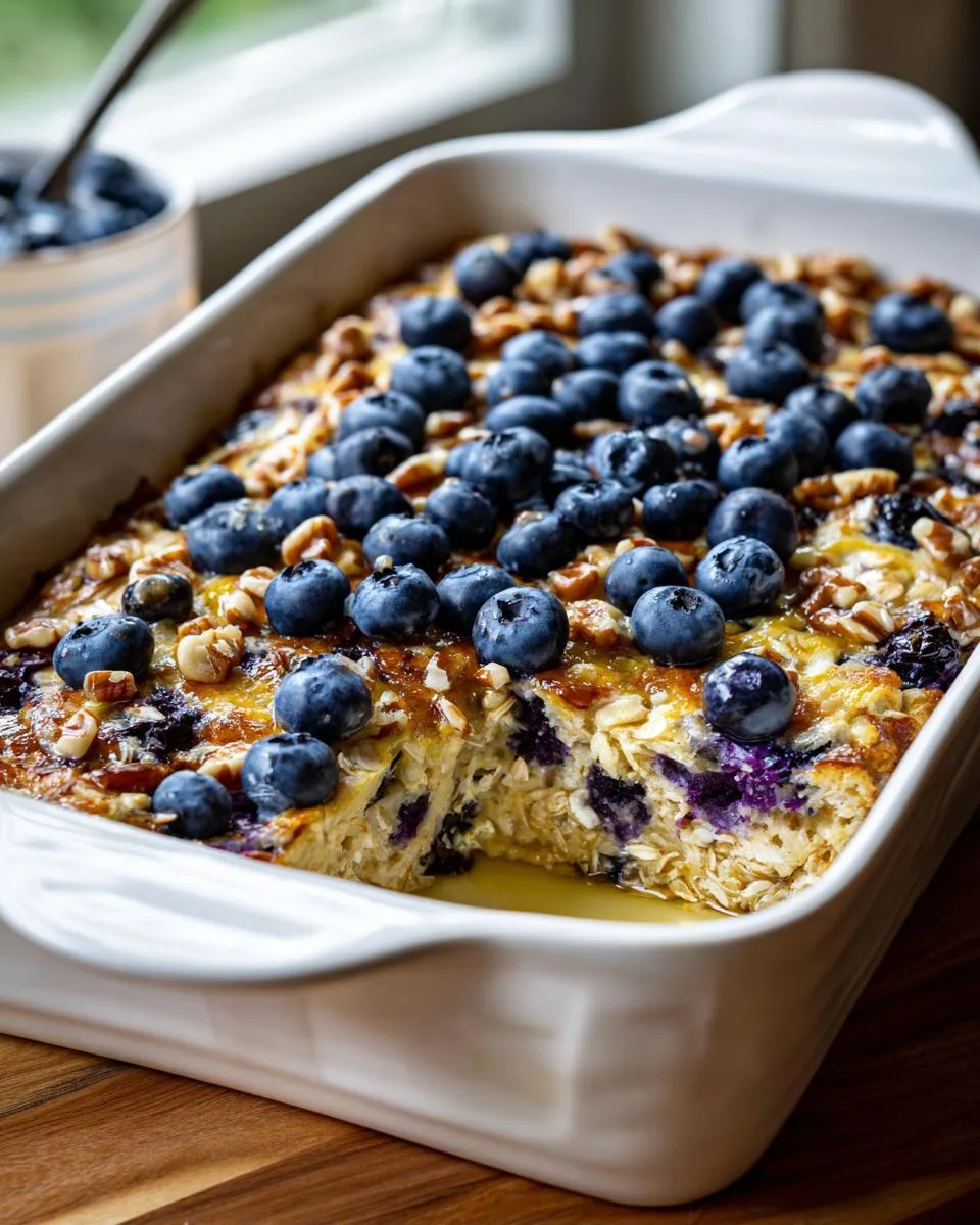 blueberry breakfast casserole - detail 3
