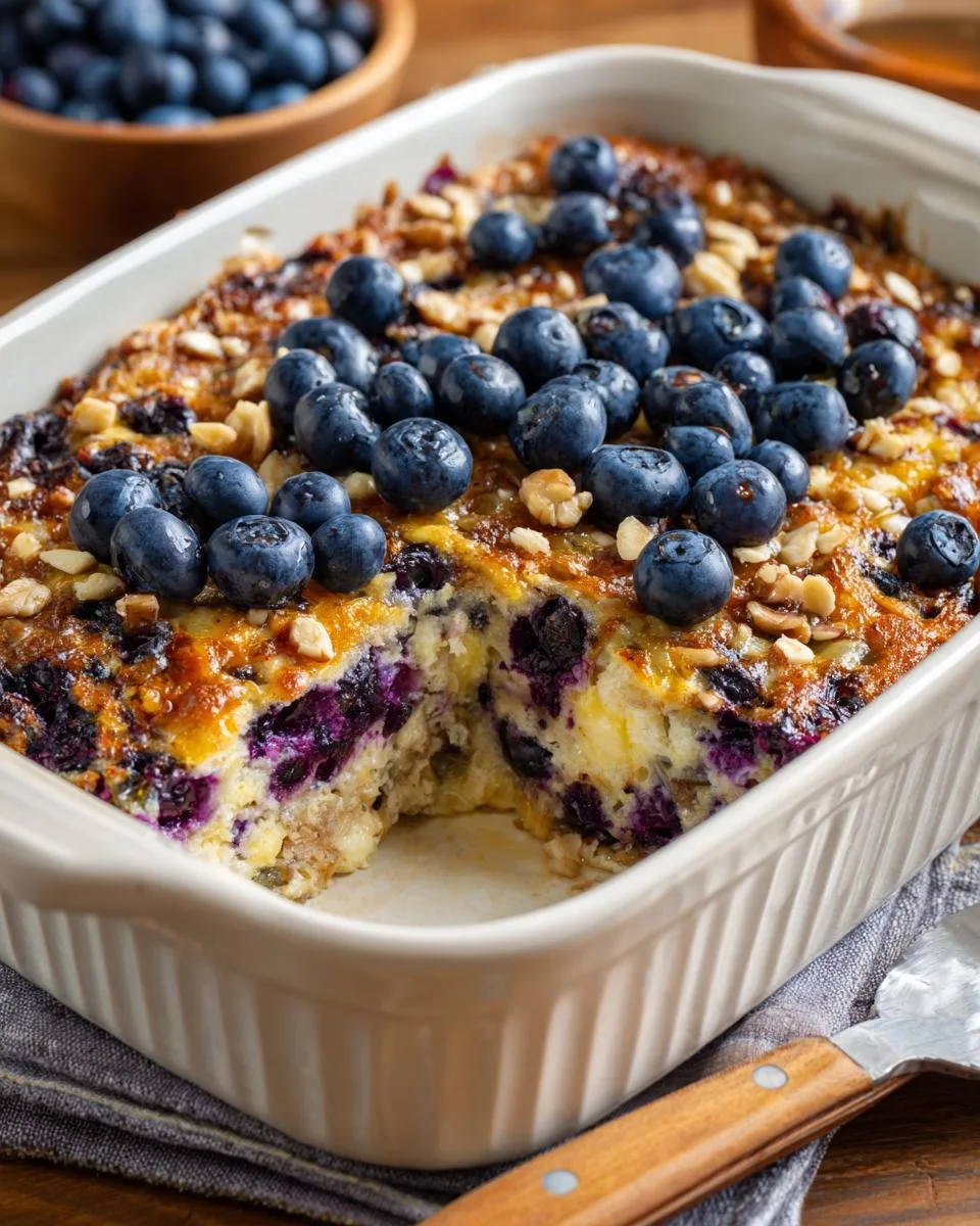 blueberry breakfast casserole - detail 4