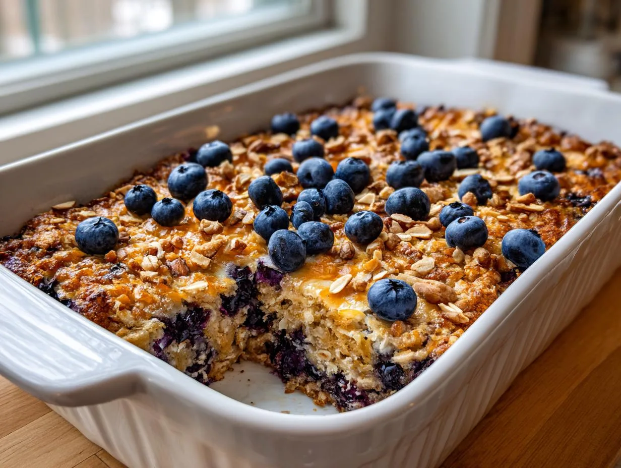 Irresistible 2-Cup Blueberry Breakfast Casserole Your Family Will Love