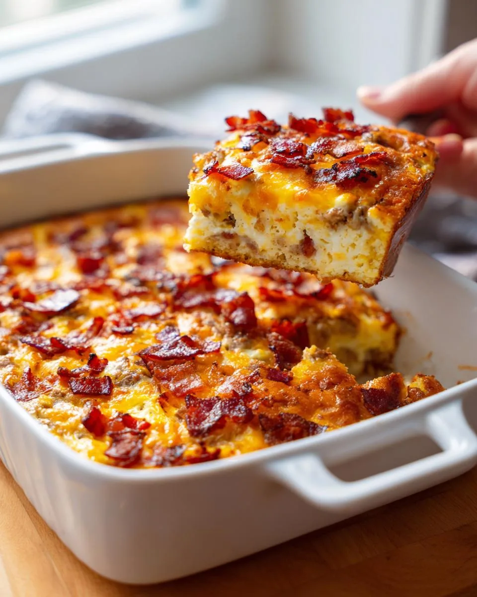carnivore diet breakfast casserole - detail 3