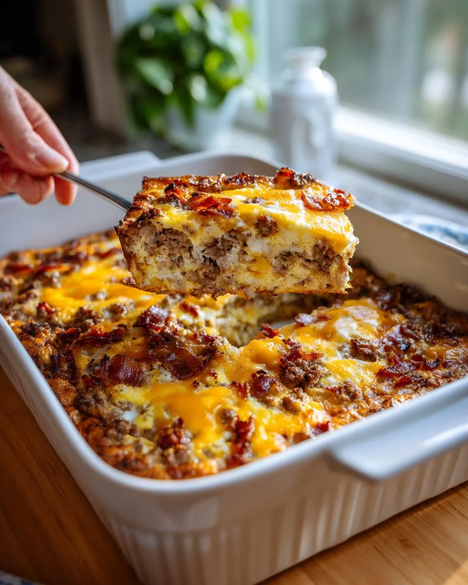 carnivore diet breakfast casserole - detail 4