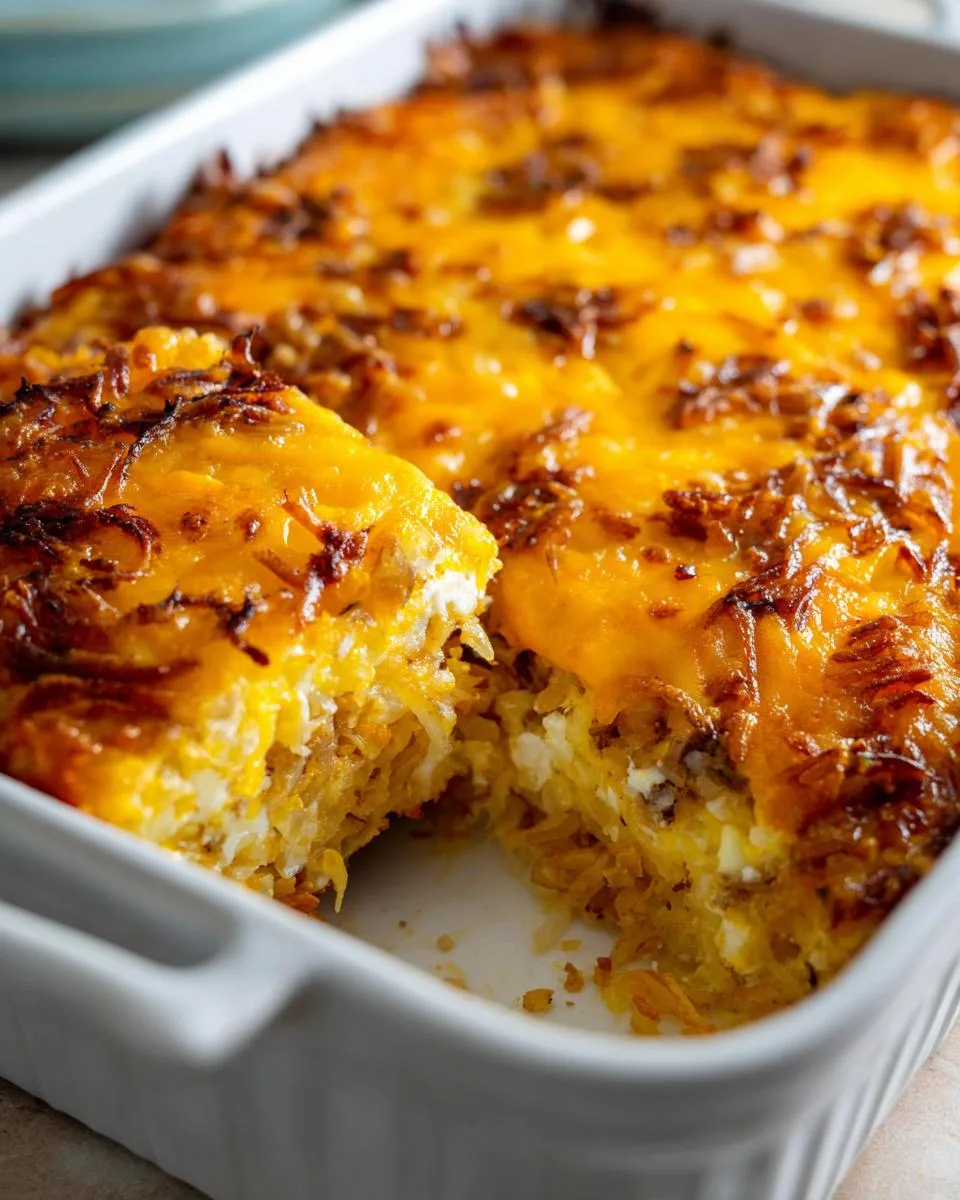 cheesy egg hashbrown brunch casserole - detail 3