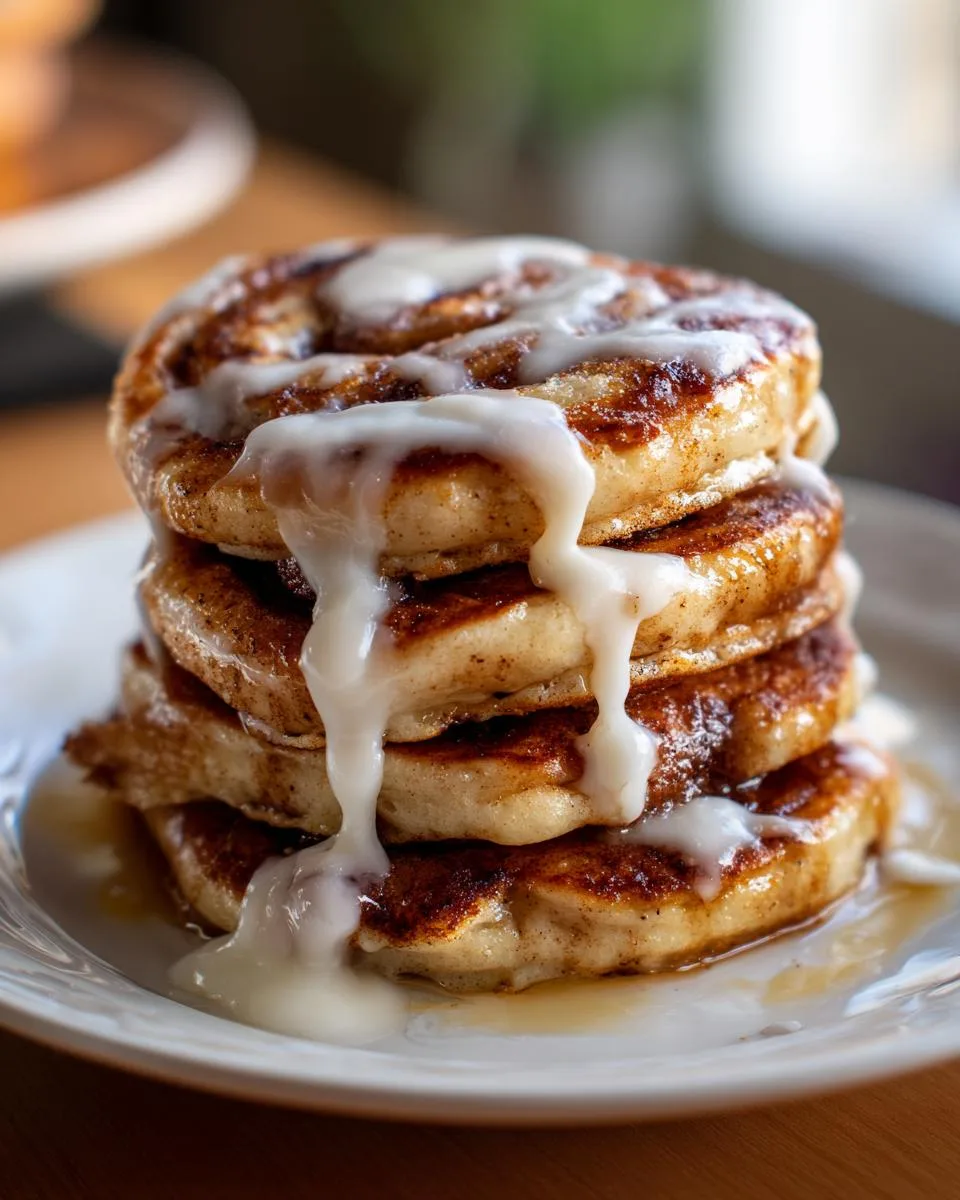 cinnamon roll pancakes - detail 4