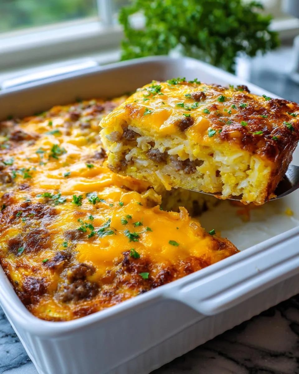 classic breakfast hashbrown casserole - detail 3