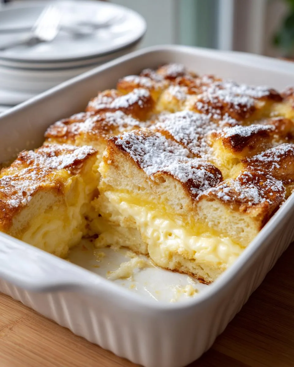 cream cheese french toast bake - detail 3
