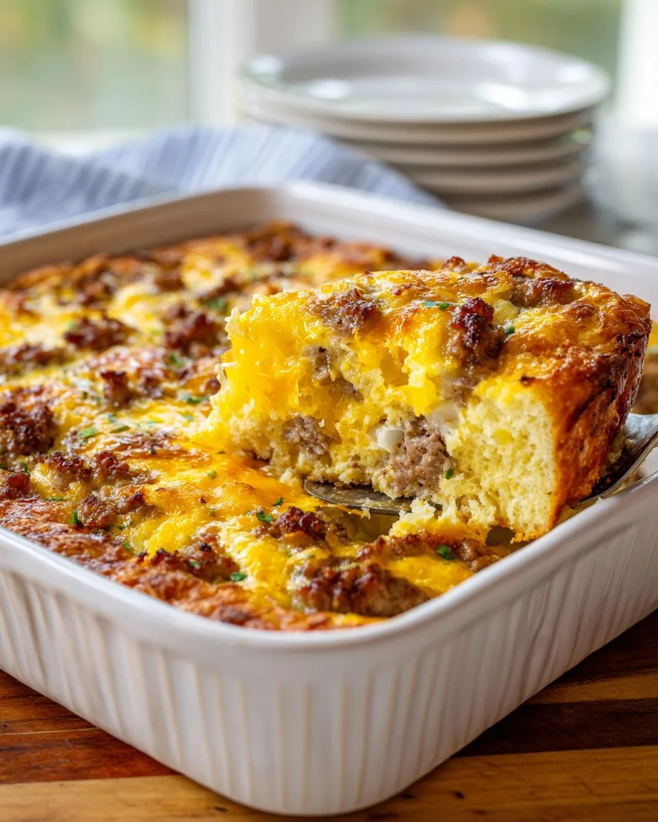crescent roll breakfast casserole - detail 3