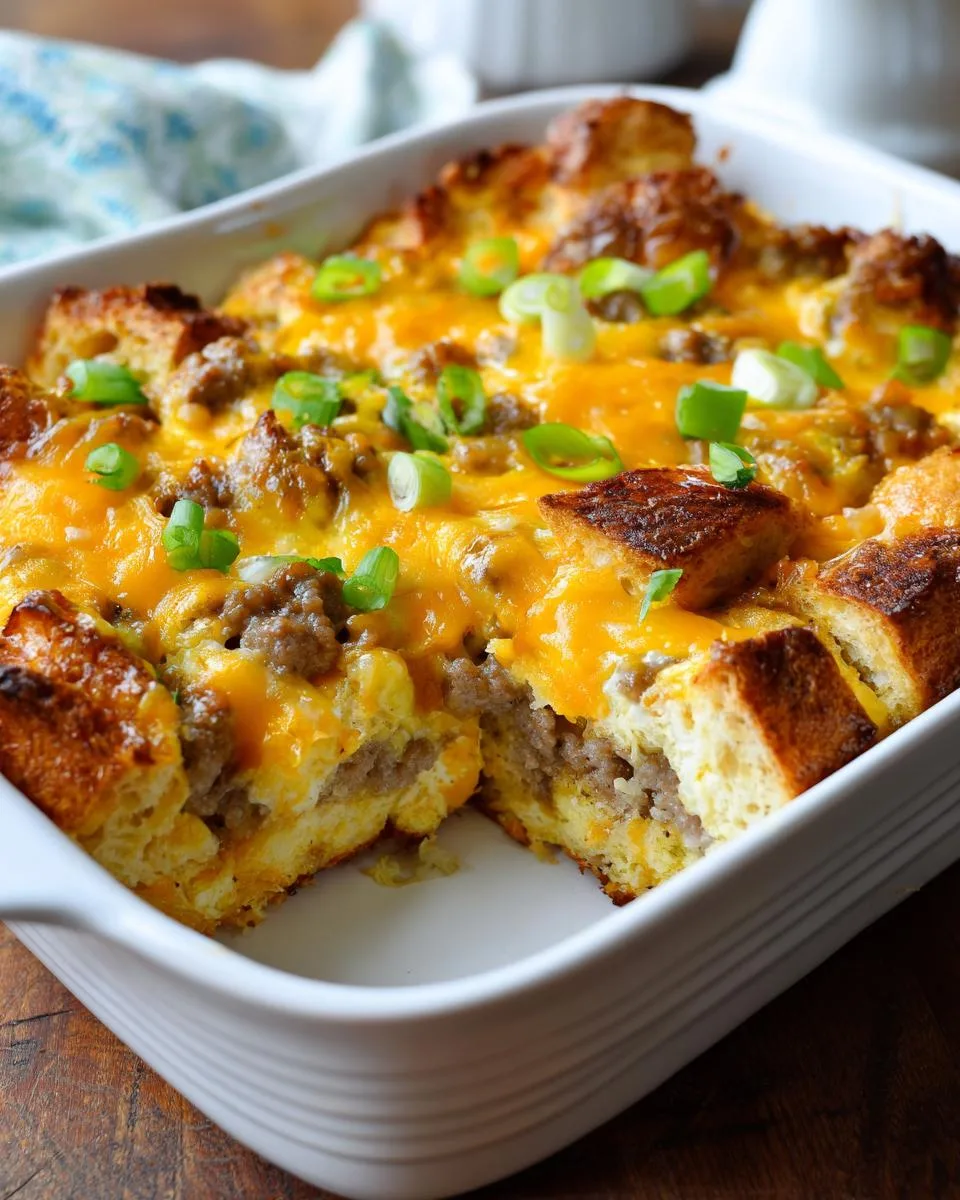 croissant breakfast casserole - detail 1