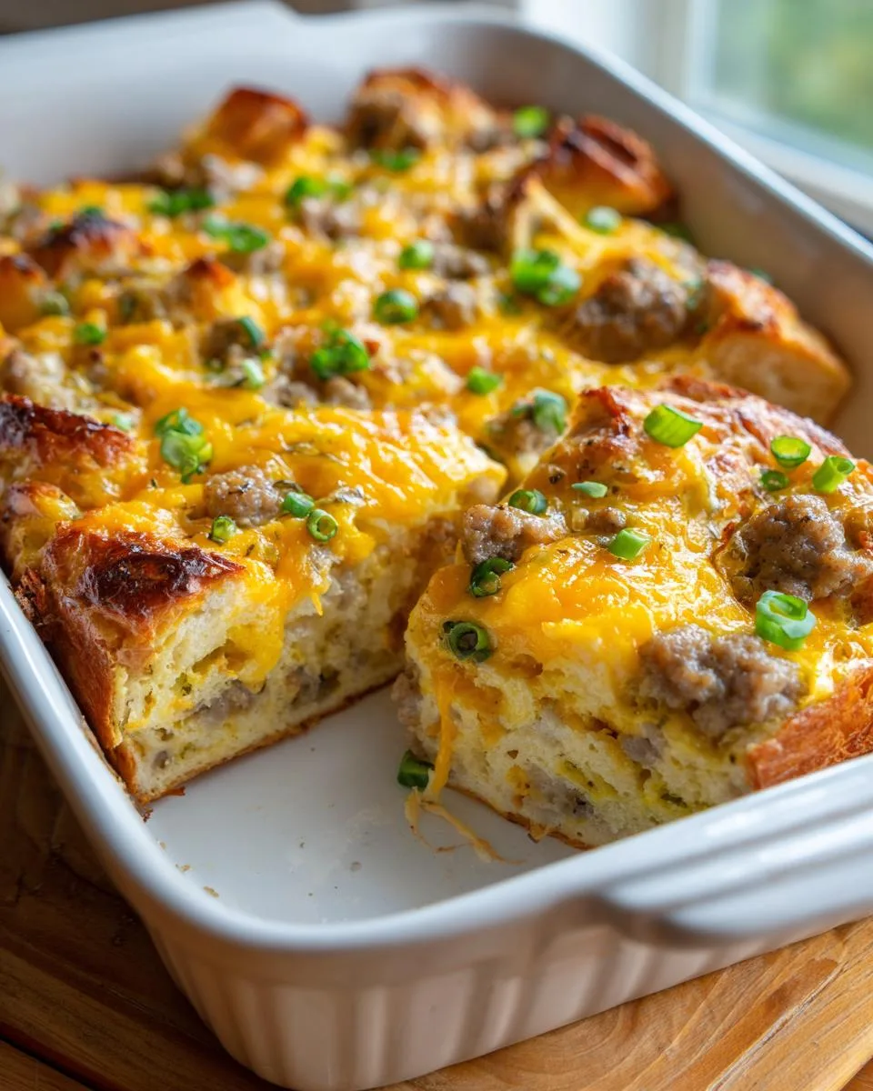 croissant breakfast casserole - detail 4
