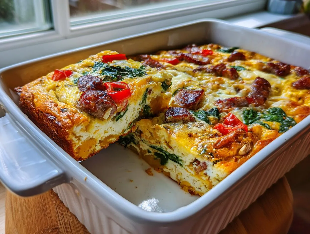 Effortless Overnight Breakfast Casserole: Wake Up to 15-Minute Magic!