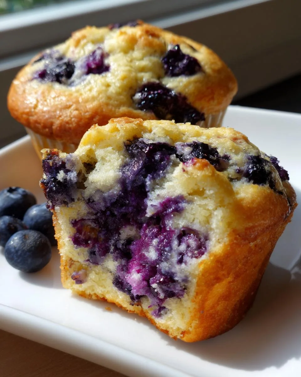 greek yogurt blueberry protein muffins - detail 3