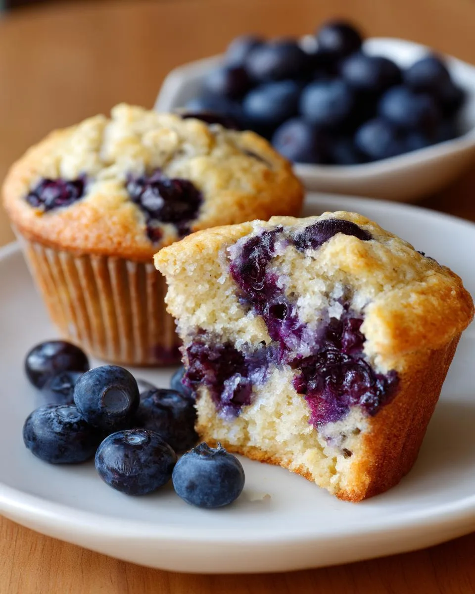 greek yogurt blueberry protein muffins - detail 4