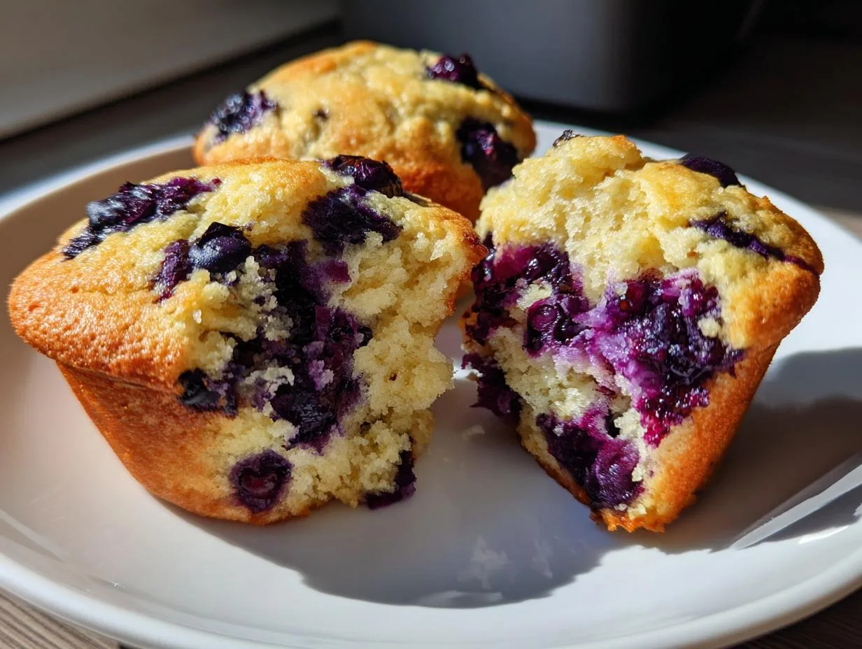 6g Greek Yogurt Blueberry Protein Muffins – So Moist!