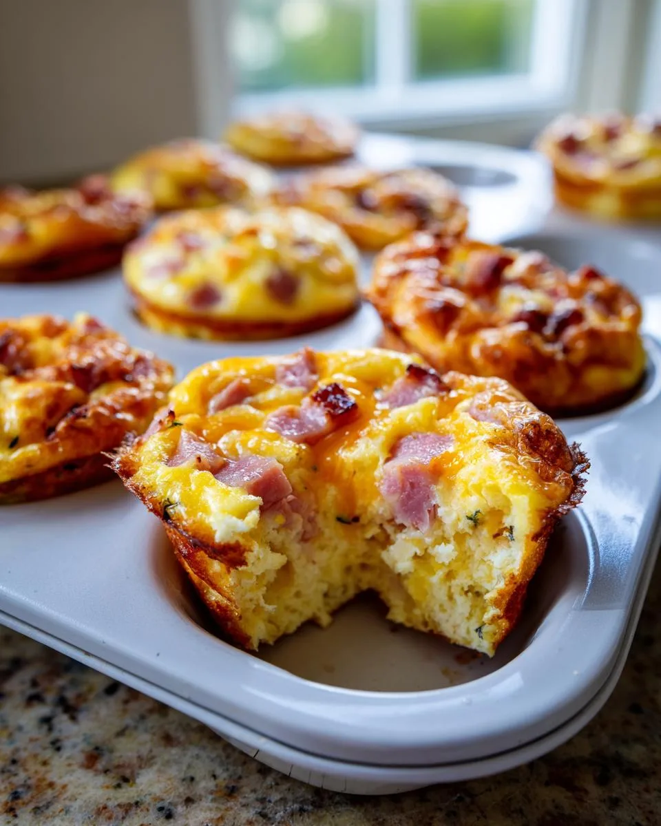 ham cheese egg muffins - detail 3