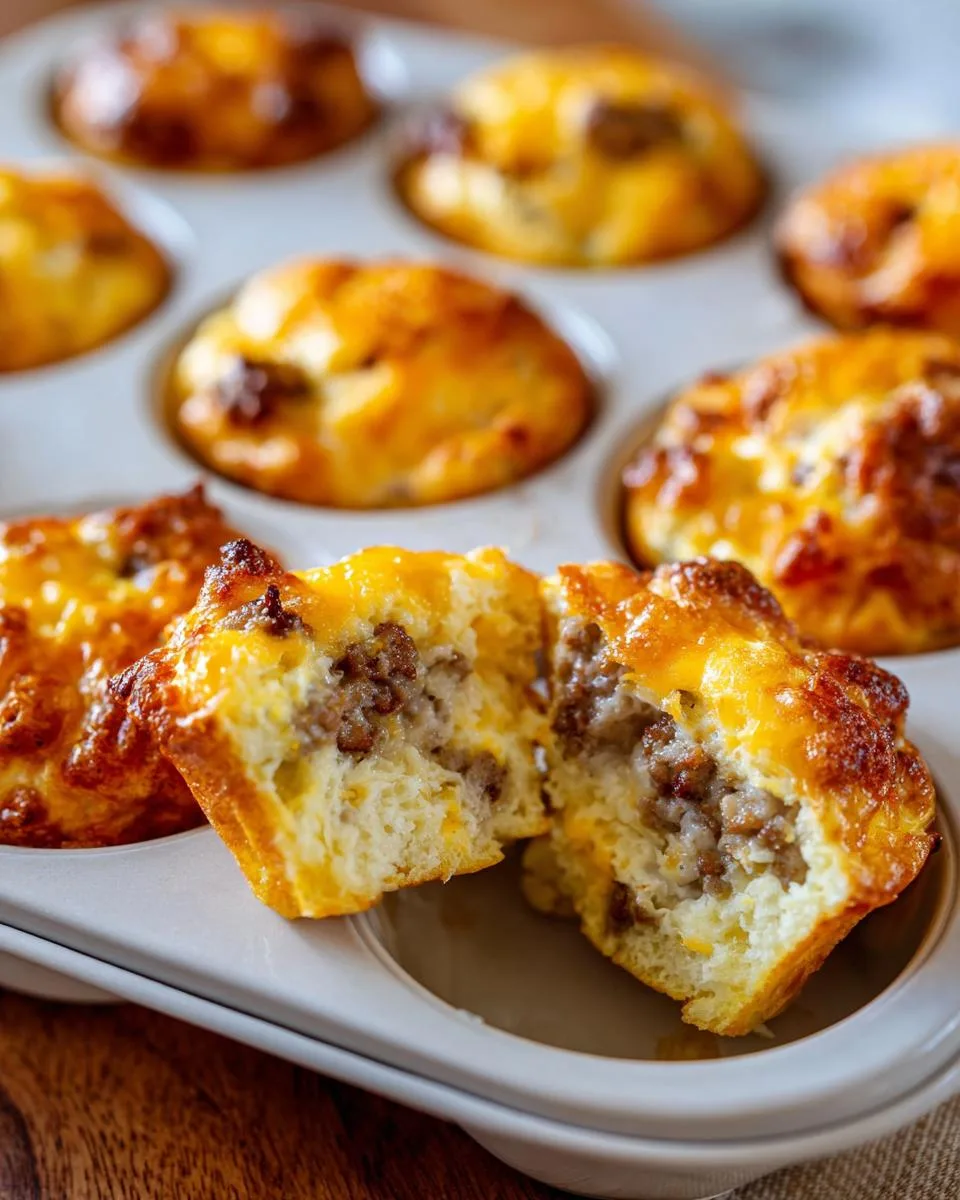 high-protein pancake sausage mini muffins - detail 3