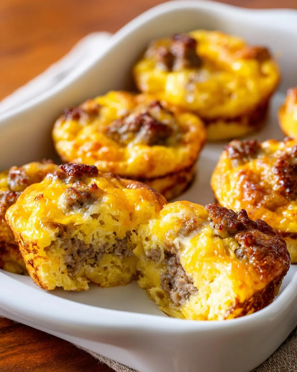high-protein pancake sausage mini muffins - detail 4