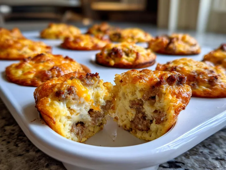 high-protein pancake sausage mini muffins