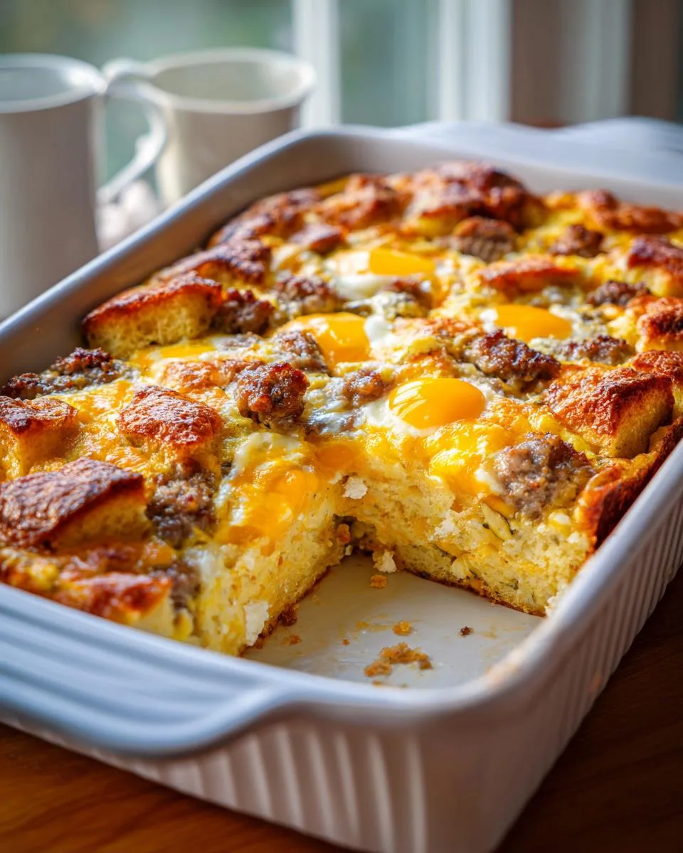 sausage breakfast casserole - detail 2