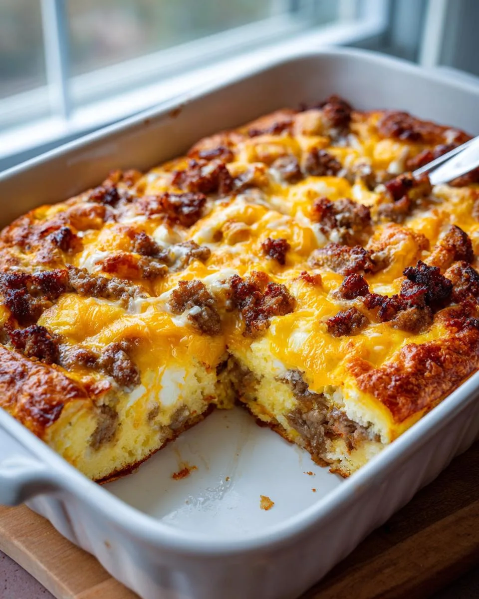 sausage breakfast casserole - detail 3