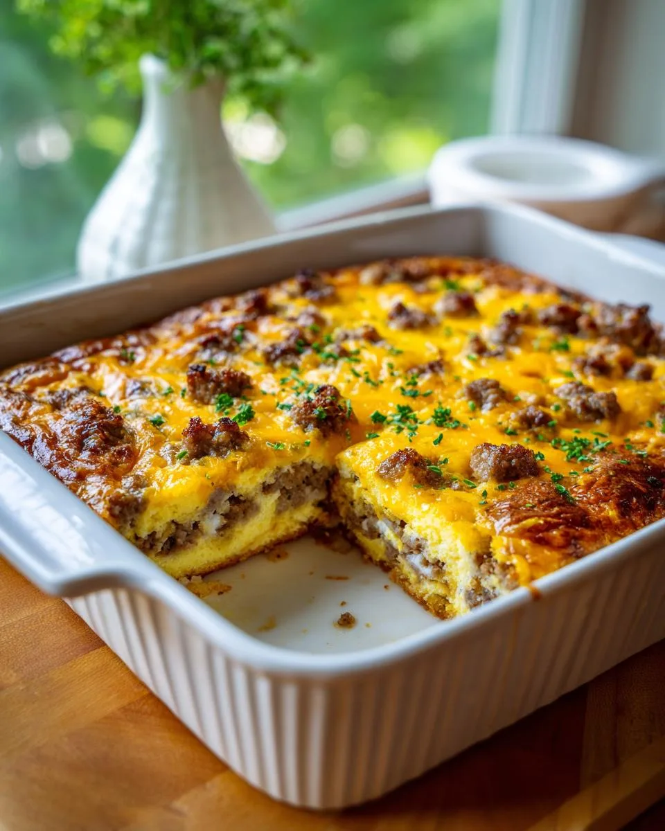 sausage breakfast casserole - detail 4
